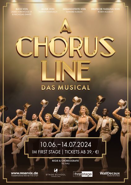 Plakat A Chorus Line Musical im First Stage Theater Hamburg